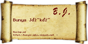 Bunya Jákó névjegykártya
